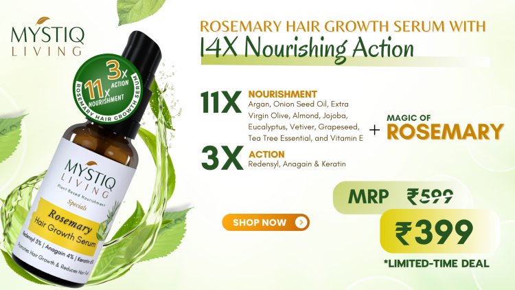 Mystiq Living Rosemary Hair Growth Serum: A Natural Revolution in Hair Care